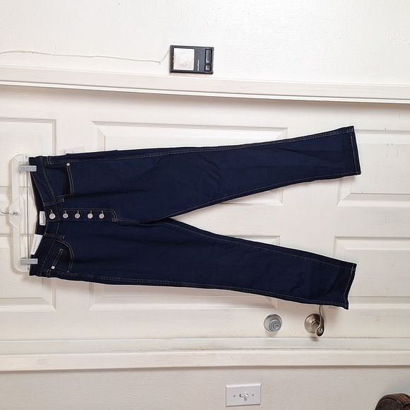 We Wore What High Rise Danielle  Jeans Dark Wash Button Fly 28 vintage straight - Picture 1 of 12